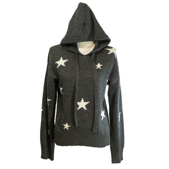 Zadig Voltaire Marky Hoodie Cashmere Star Sweater Intarsia Wool Luxury Pullover - Picture 3 of 15